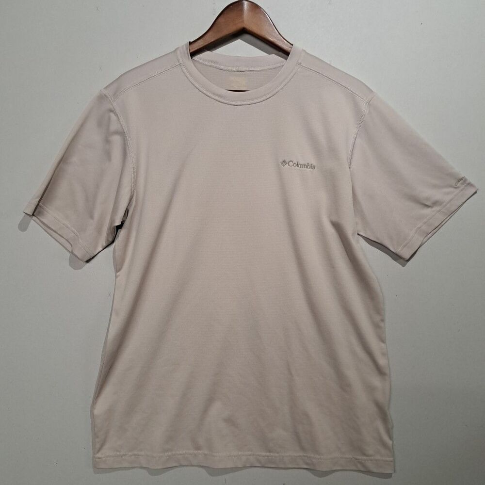 Columbia Shirt Mens Large Beige Omni-Dry Performance Athletic Outdoors